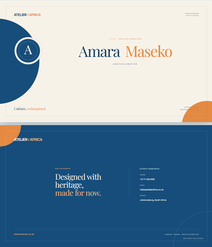 Business card design showcase